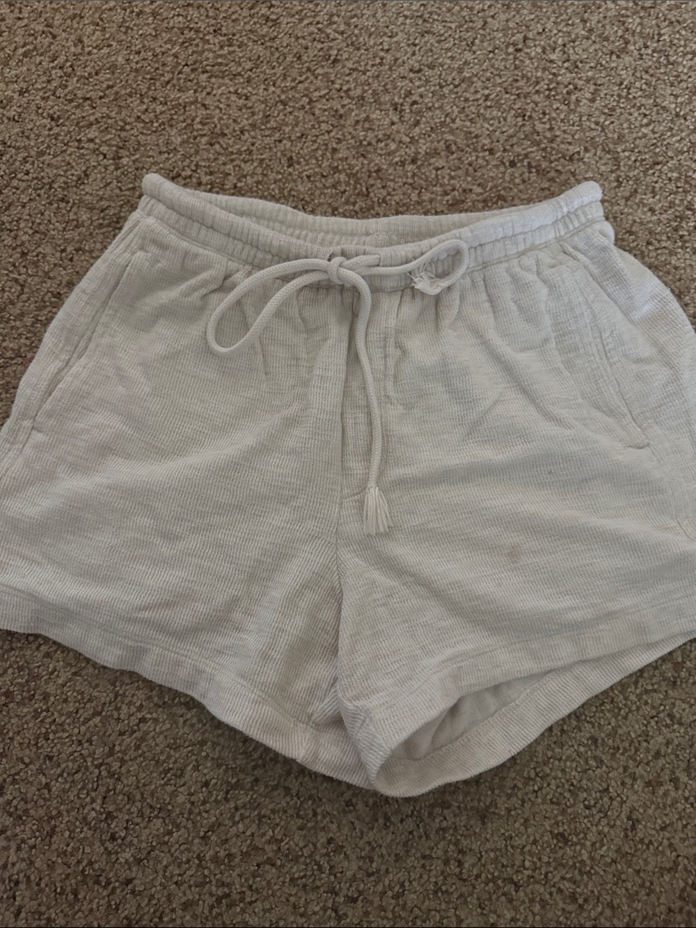 Women’s aerie Cream Knit Drawstring Shorts